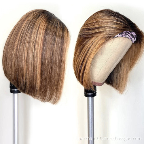 Wholesale Headband Bob Wig Human Hair For Black Women,Remy Human Hair Headband Wig,Headband Straight Ponytail Human Hair Wig